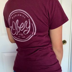 Maroon Obey Shirt